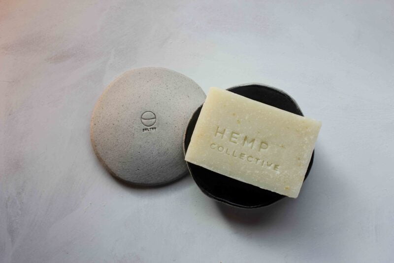 Hemp-Collective-Ceramic-soap-dish-and-Oatmeal-nourishing-soap