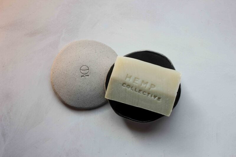 Hemp-Collective-Ceramic-soap-dish-and-Peppermint-Eucalyptus-Soap
